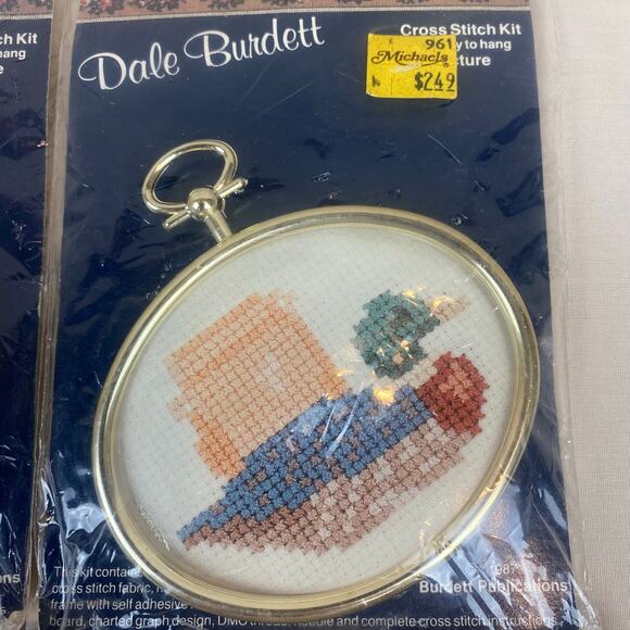 Vintage 1987 Dale Burdett Cross Stitch Kit Picture Frame Duck Goose Hen - Picture 5 of 8